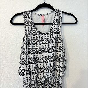 White and Black Maxi Dress